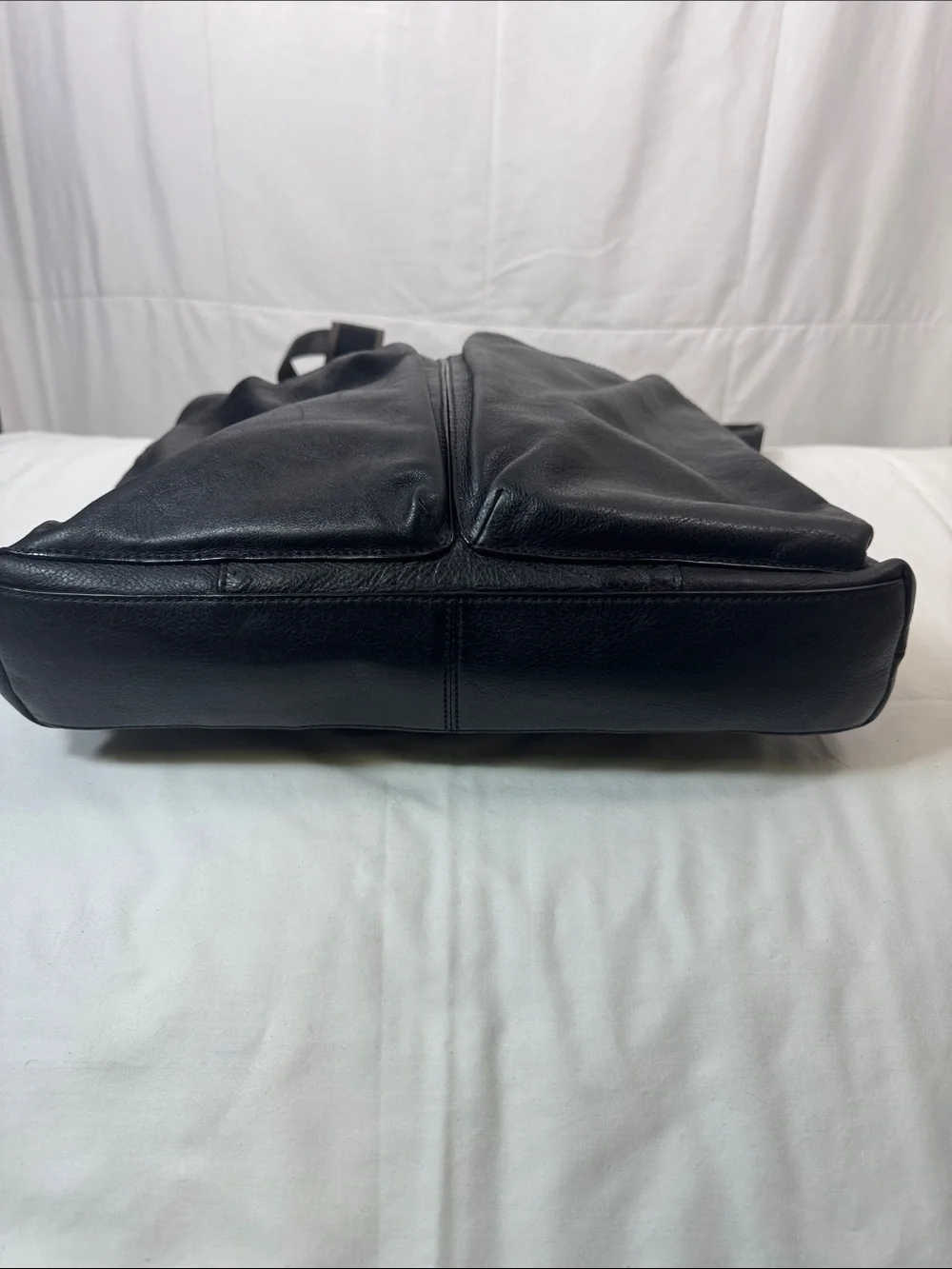 Coach F70558 Black Leather Tote Work Laptop Bag Unisex‎ w/ Strap